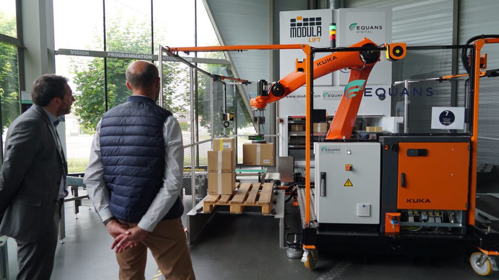 Equans Digital Robotic Intégration a installé un espace de démonstration de ses robots de palettisation dans ses locaux de Montargis.