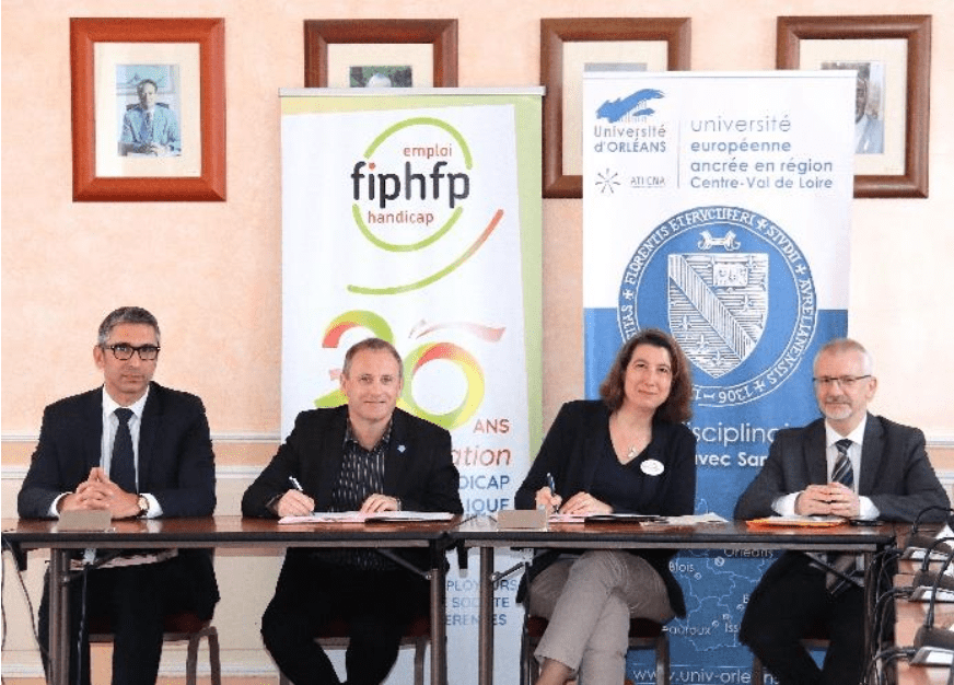 Vers une université toujours plus inclusive - Convention entre l’Université d’Orléans et le FIPHFP