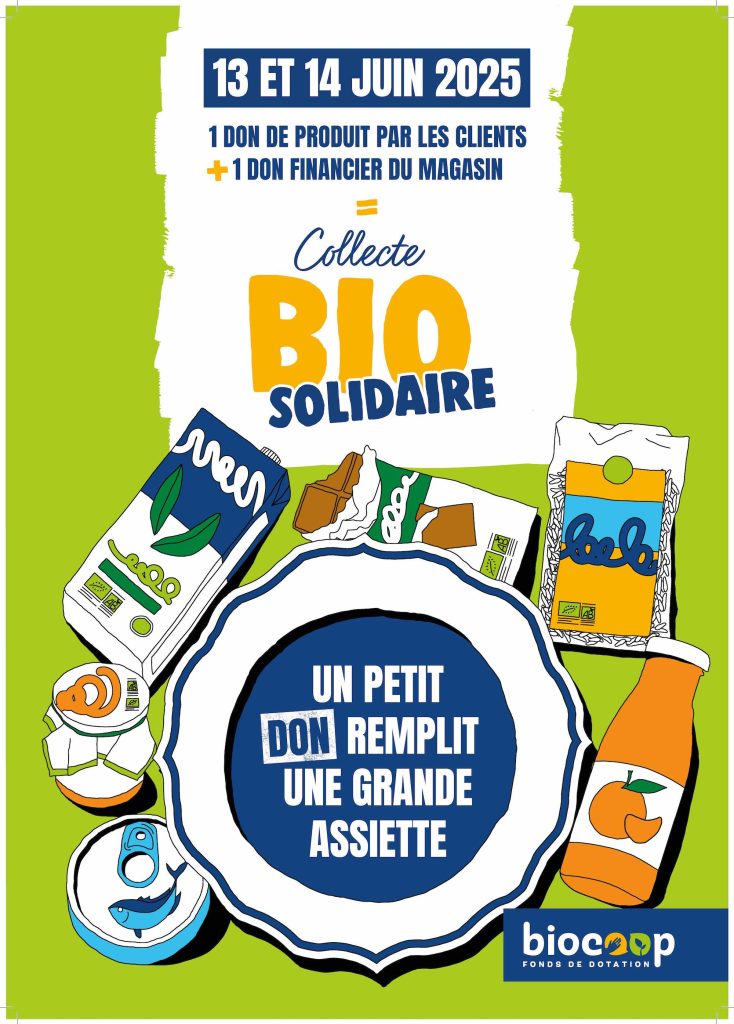 Solidarité : Collecte alimentaire Bio et solidaire - Bourgueil - Biocoop