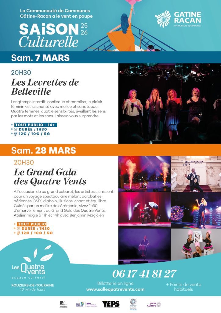 Programmation mars Les Quatre Vents