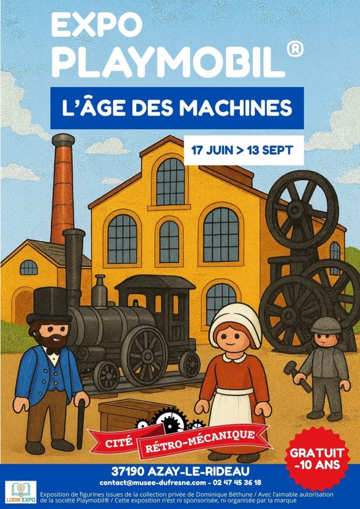 Playmobil rencontre l'industrie à la Cité Rétro-Mécanique d'Azay-le-Rideau