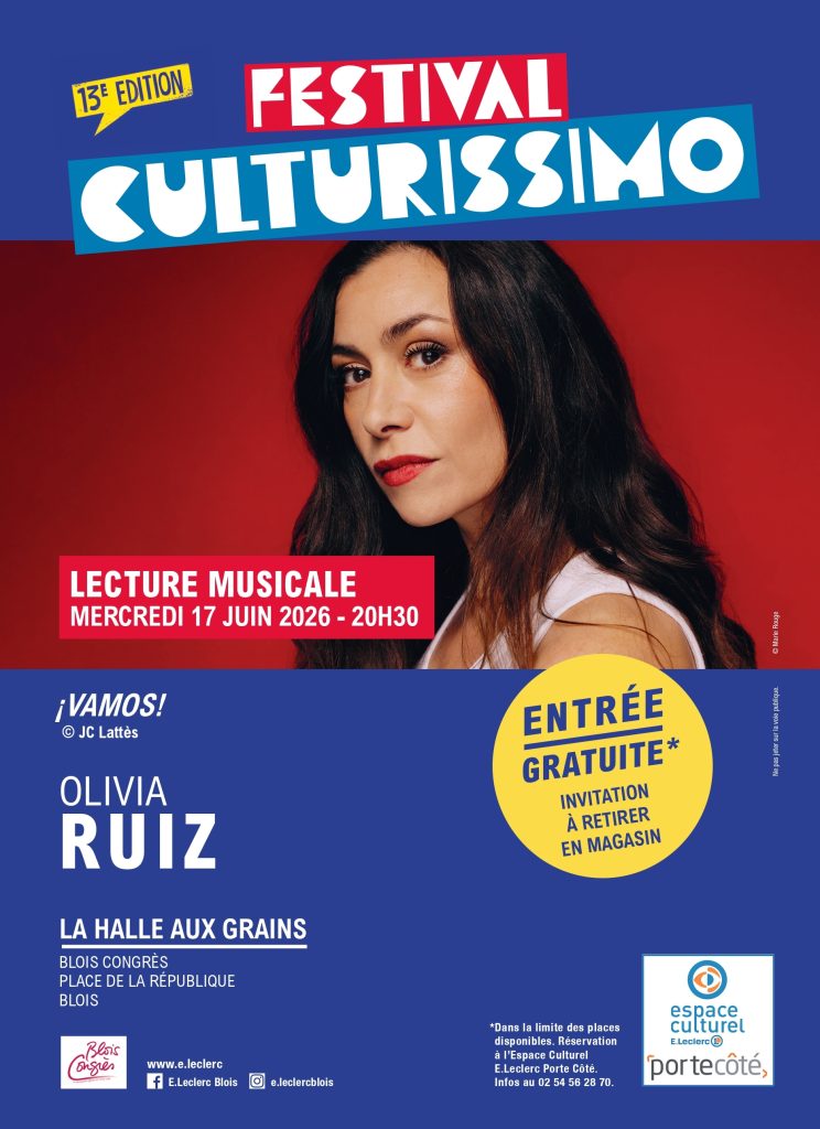 Festival CULTURISSIMO : Rendez-vous le Mercredi 17 Juin avec OLIVIA RUIZ !