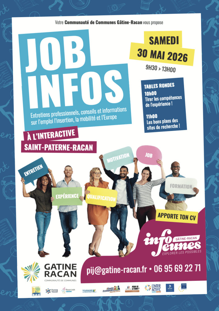 Job Infos en Gâtine-Racan mai 2026